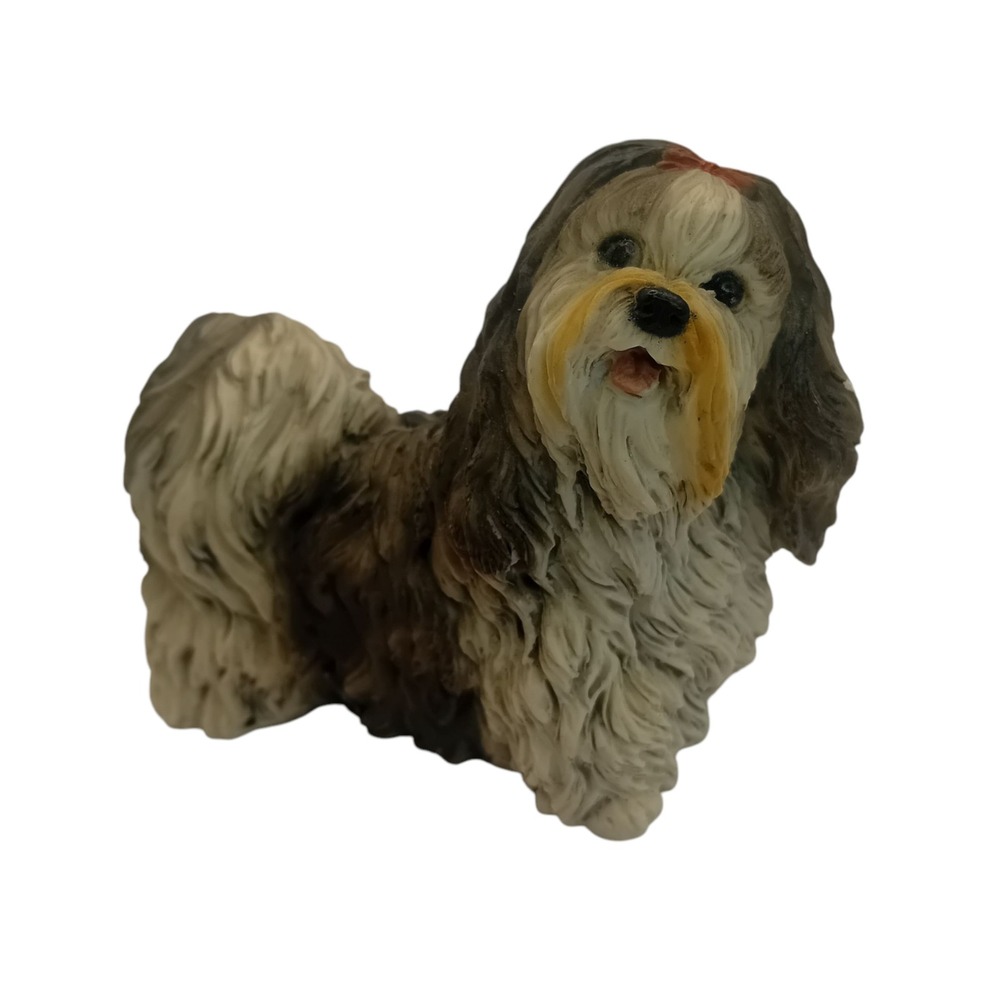 Vintage 1990 Italy Castagna Dog Figurine Shih Tzu Puppy Statue Decor House Wares